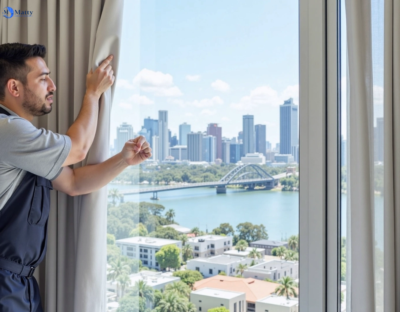 Professional curtain steam cleaning service seventeen-mile-rocks QLD by Matty Curtain Cleaning