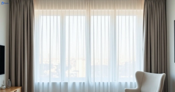 Freshly steam cleaned curtains in seventeen-mile-rocks QLD